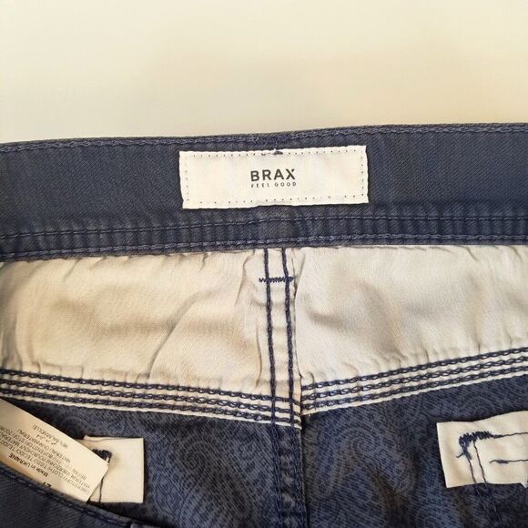 Brax Feel Good Cooper Fancy Blue Gray Pants Mens Trousers Size 40x29 - Picture 9 of 11